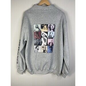 Taylor Swift The Eras Tour Gray Quarter 1/4 Zip Pullover Size 3XL